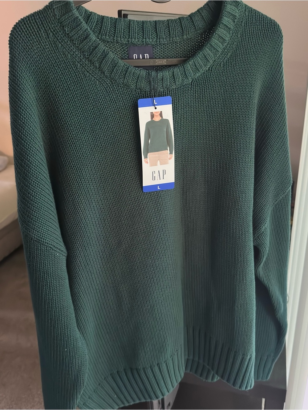 GAP NWT Women's Crewneck Sweater 100% Cotton size Large